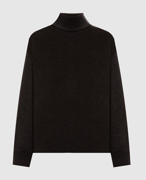 Peserico Brown wool, silk and cashmere sweater S99987F0509283
