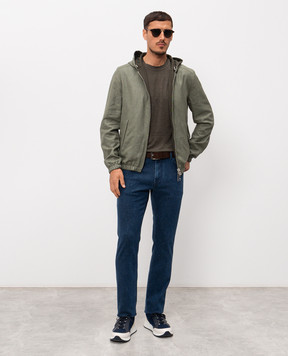 Stefano Ricci Green reversible jacket with wool and linen MDJ6200410PL001H