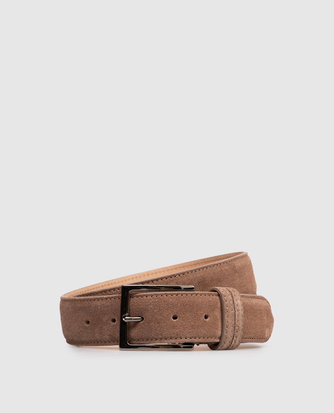 Brown suede belt