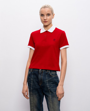Versace Red polo shirt with embroidery 10242351A17681