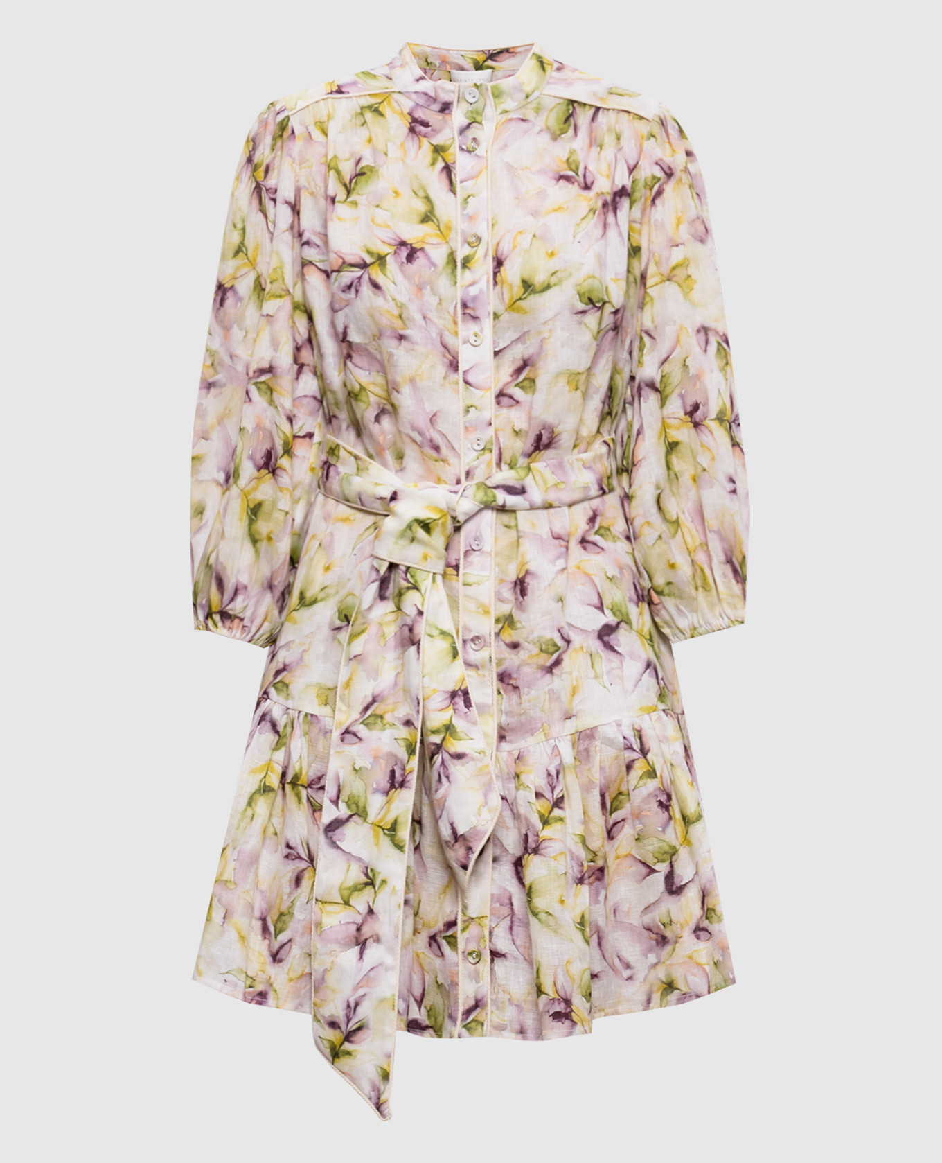 Rianne watercolor print linen dress Christy Lynn