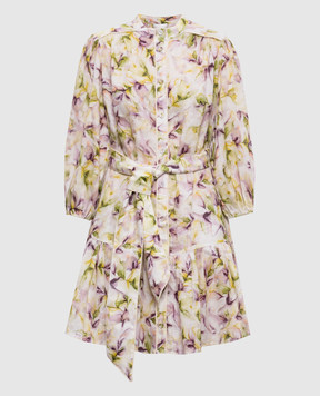 Christy Lynn Rianne watercolor print linen dress CLD144BF55