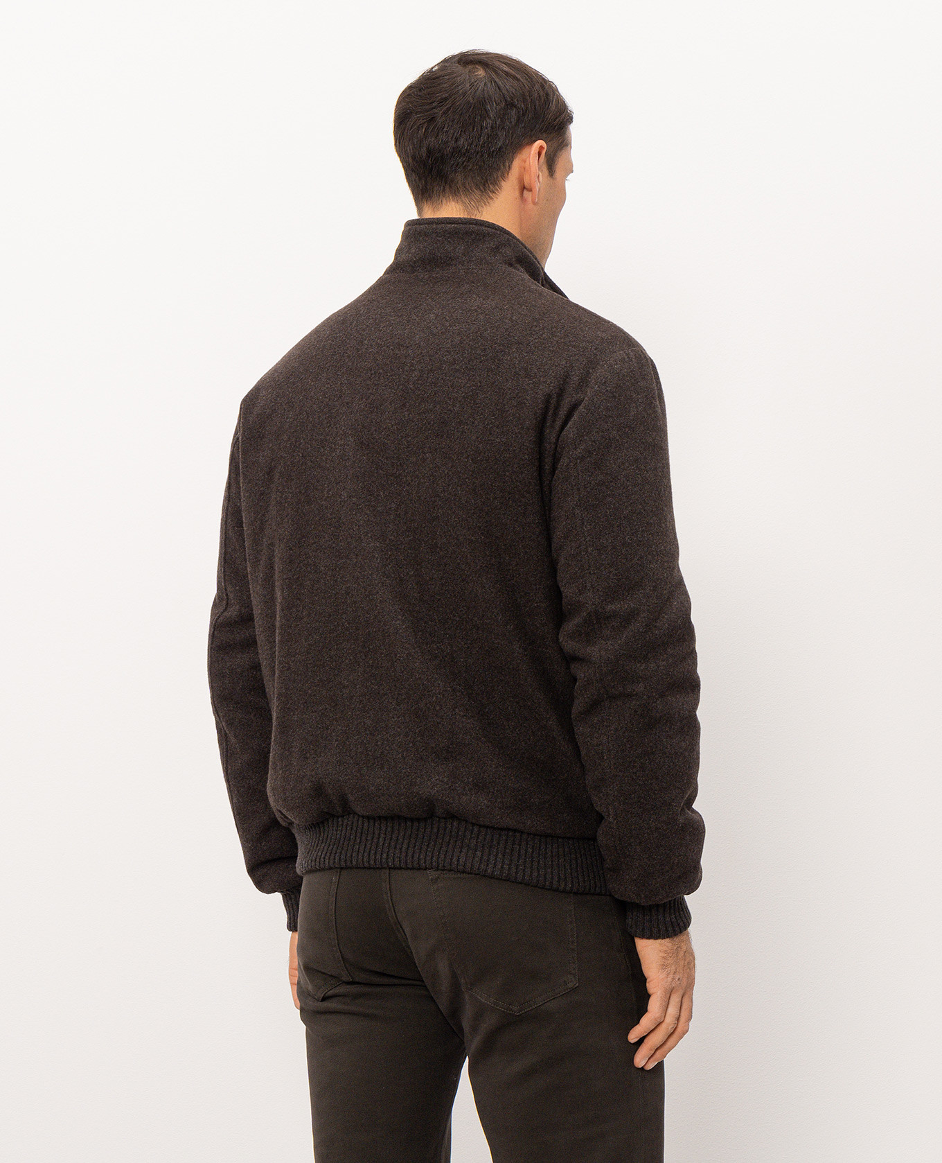 Brown wool jacket Doriani Cashmere 4