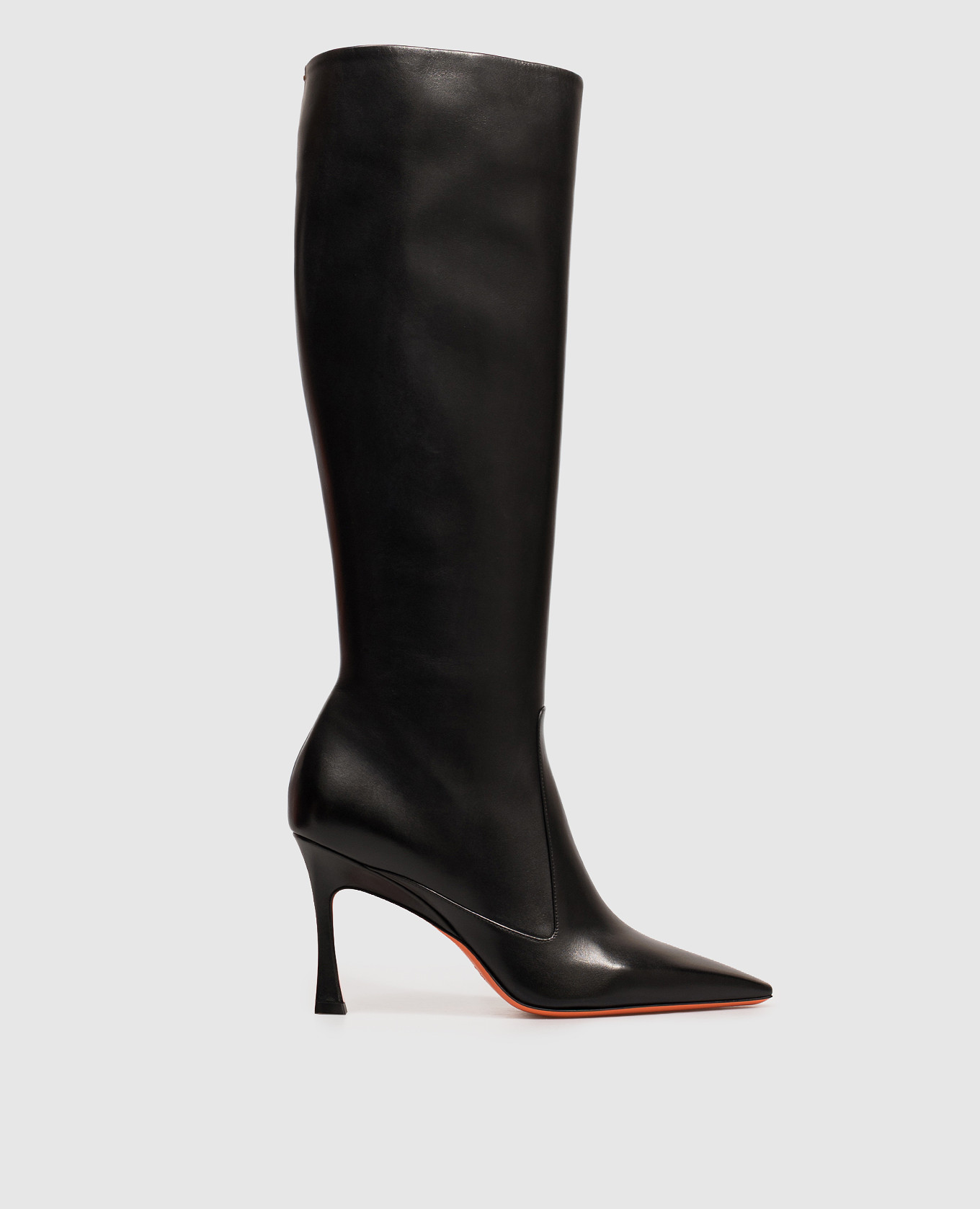 Black leather boots