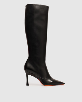 Santoni Black leather boots WSTV72388HI2NXUY