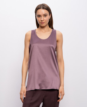Brunello Cucinelli Purple silk top M0C59DZ300