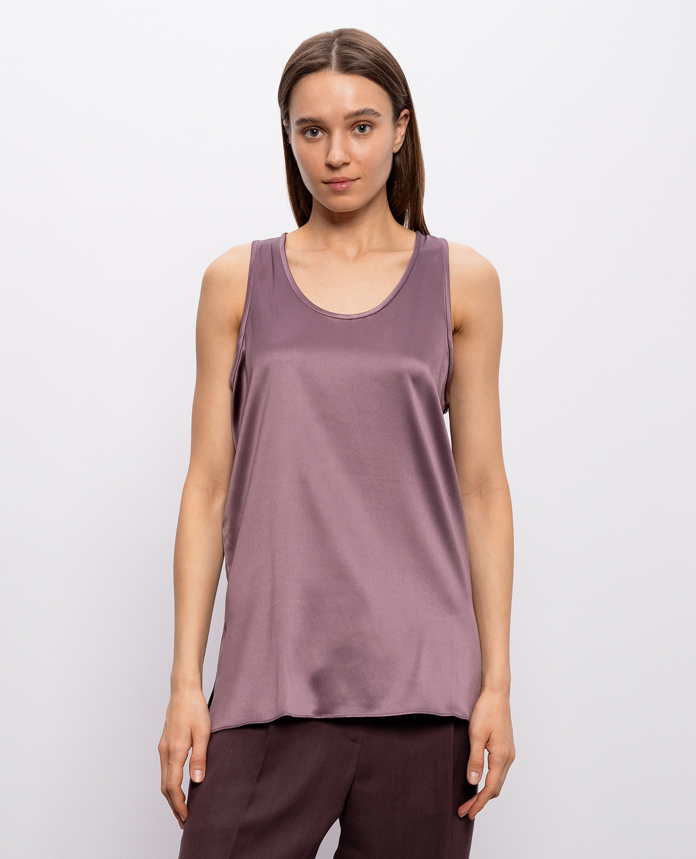 Purple silk top Brunello Cucinelli 3