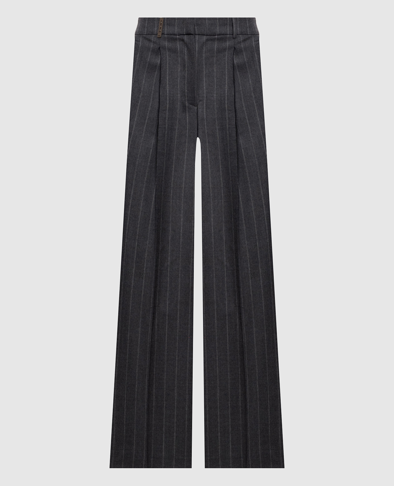 Graue gestreifte Wollhose