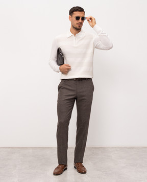Stefano Ricci Brown wool and cashmere pants M1T80A0016WCEA2V