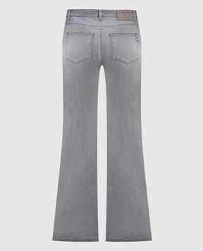 Ermanno Scervino Grey flared jeans with a worn effect D477P307DTU