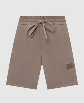 AMIRI Beige shorts with logo patch AMBMSO1082