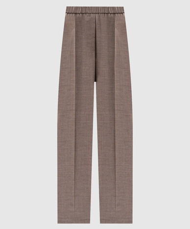 Beige wollen broek