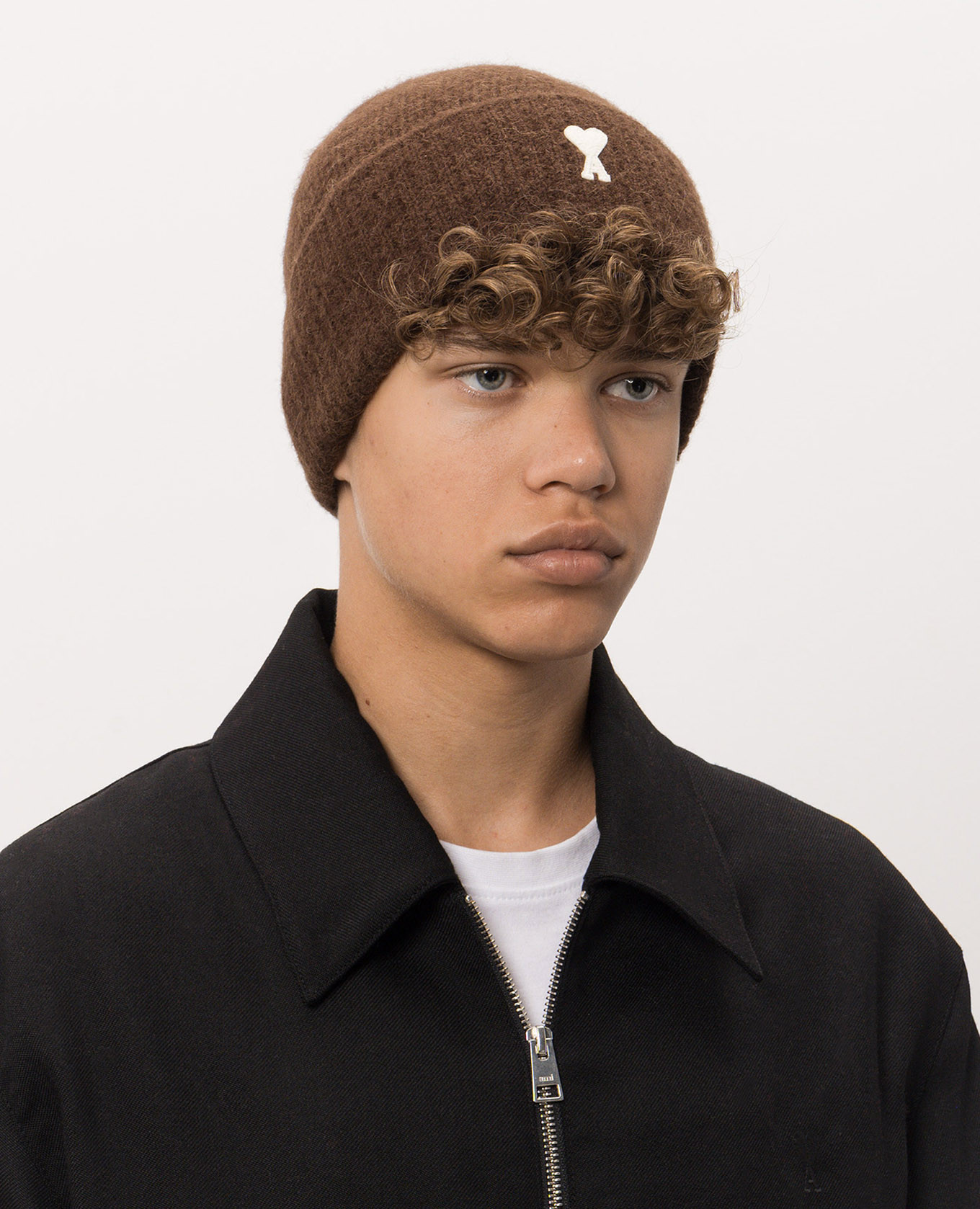 Brown hat with patch Ami Paris 2