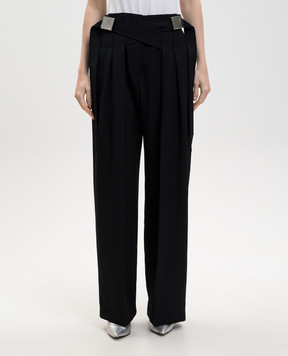 The Attico Black wool pants 260WCP00286WWW065AA
