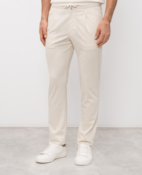 Enrico Mandelli Beige wool pants GYM02B5650