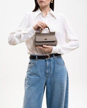 Dolce&Gabbana Grey Sicily leather mini bag BB7116B1001