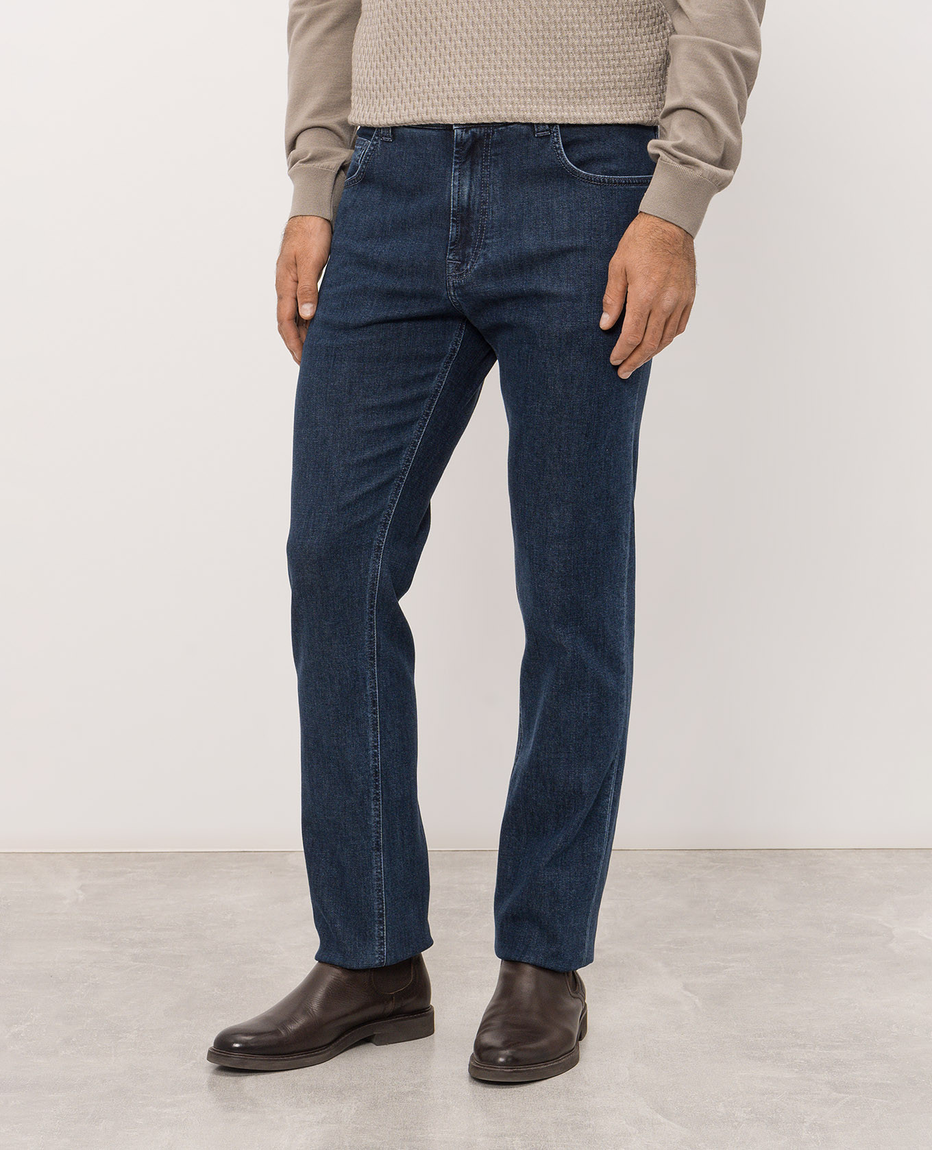 Blue jeans with monogram patch Stefano Ricci 3