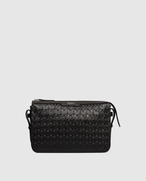 Serapian Black leather bag East West SRMOSMML736425A001