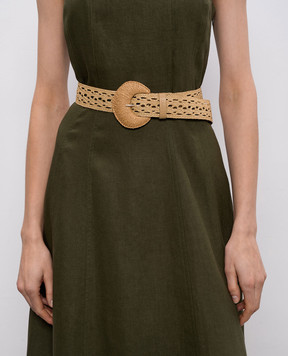 Twinset Beige woven belt with logo 261LM5BFF