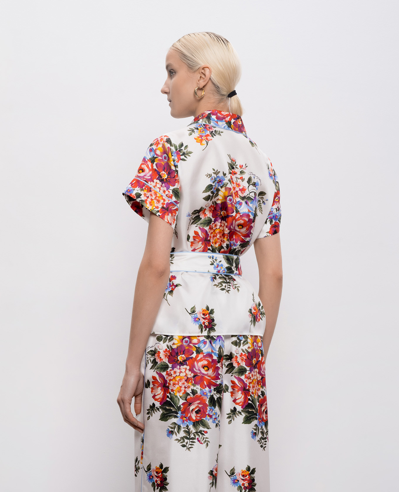 

White printed silk blouse Dolce&Gabbana