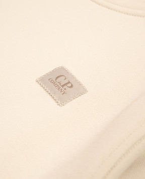 C.P. Company Children's beige sweatshirt with logo patch CUF021LCA76
