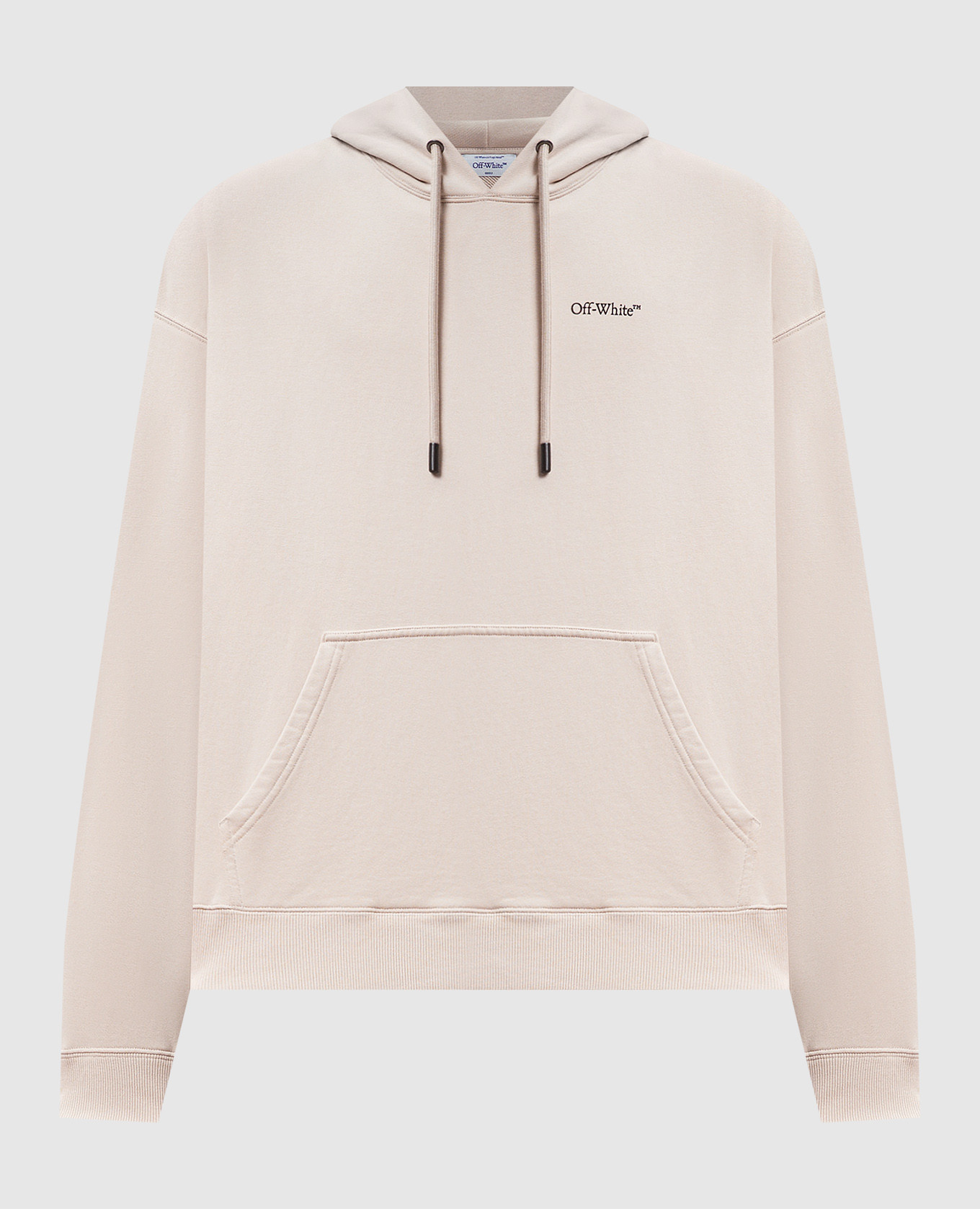 Beige hoodie with Half Arrow emblem
