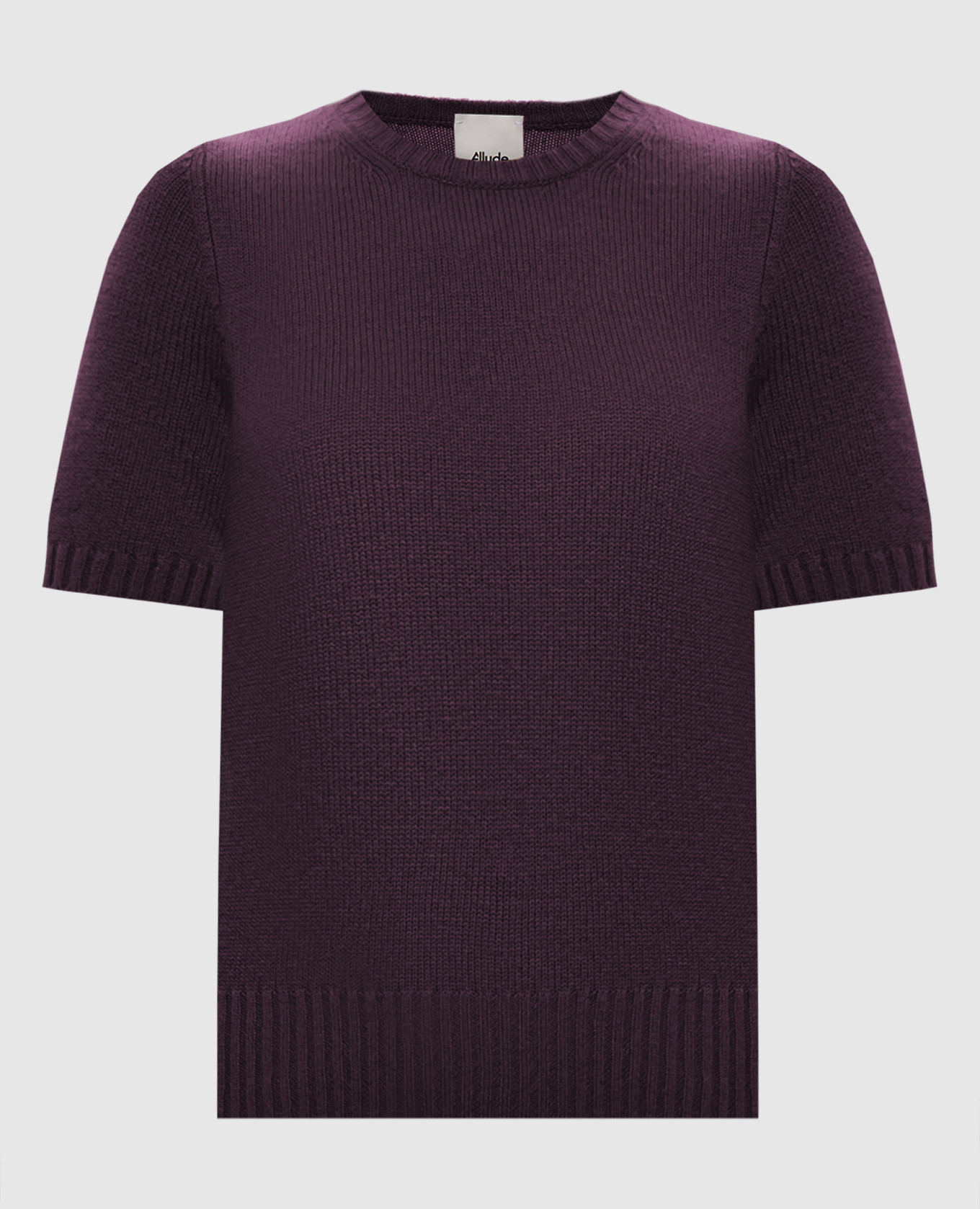 Purple cashmere knit top