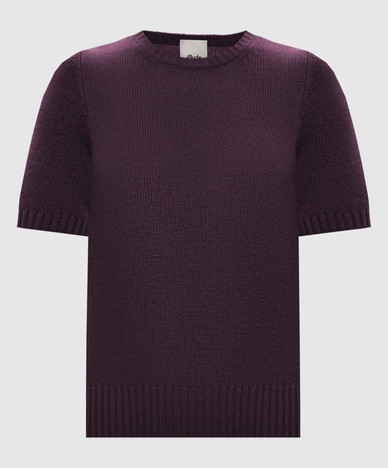 Maglia in cashmere viola
