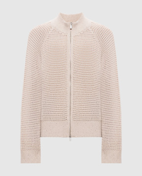 Peserico Beige alpaca wool cardigan A99225F07A9336