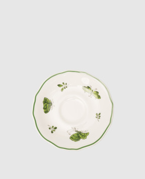 Geminiano Cozzi 1765 White porcelain saucer for coffee cup Rosa Rosae SKBBU069019
