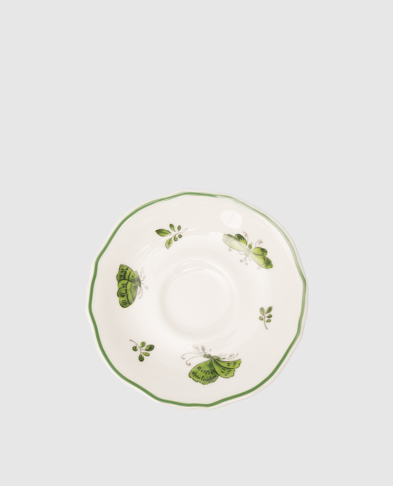 

White porcelain saucer for coffee cup Rosa Rosae Geminiano Cozzi 1765