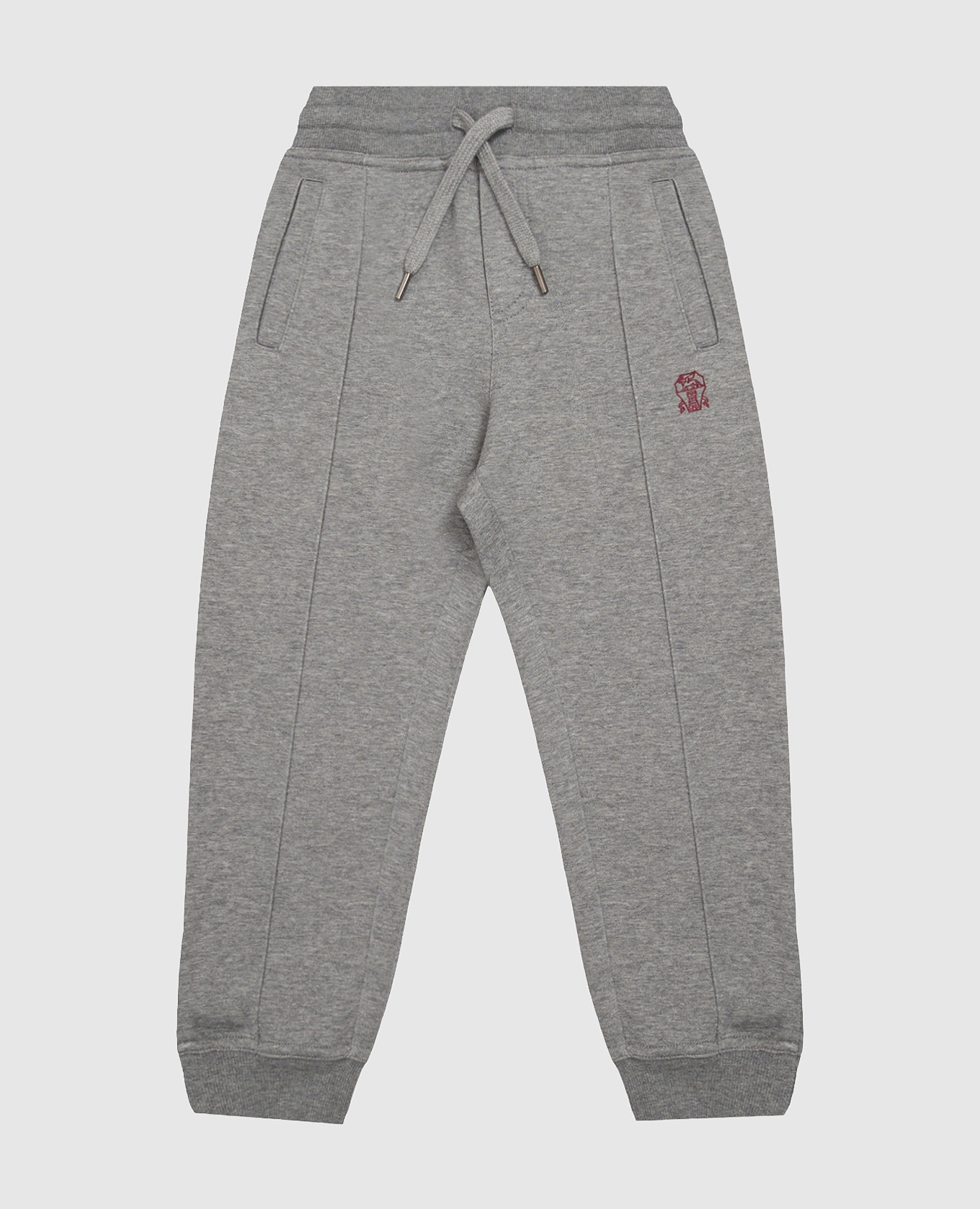 Kids' grey joggers with embroidered logo