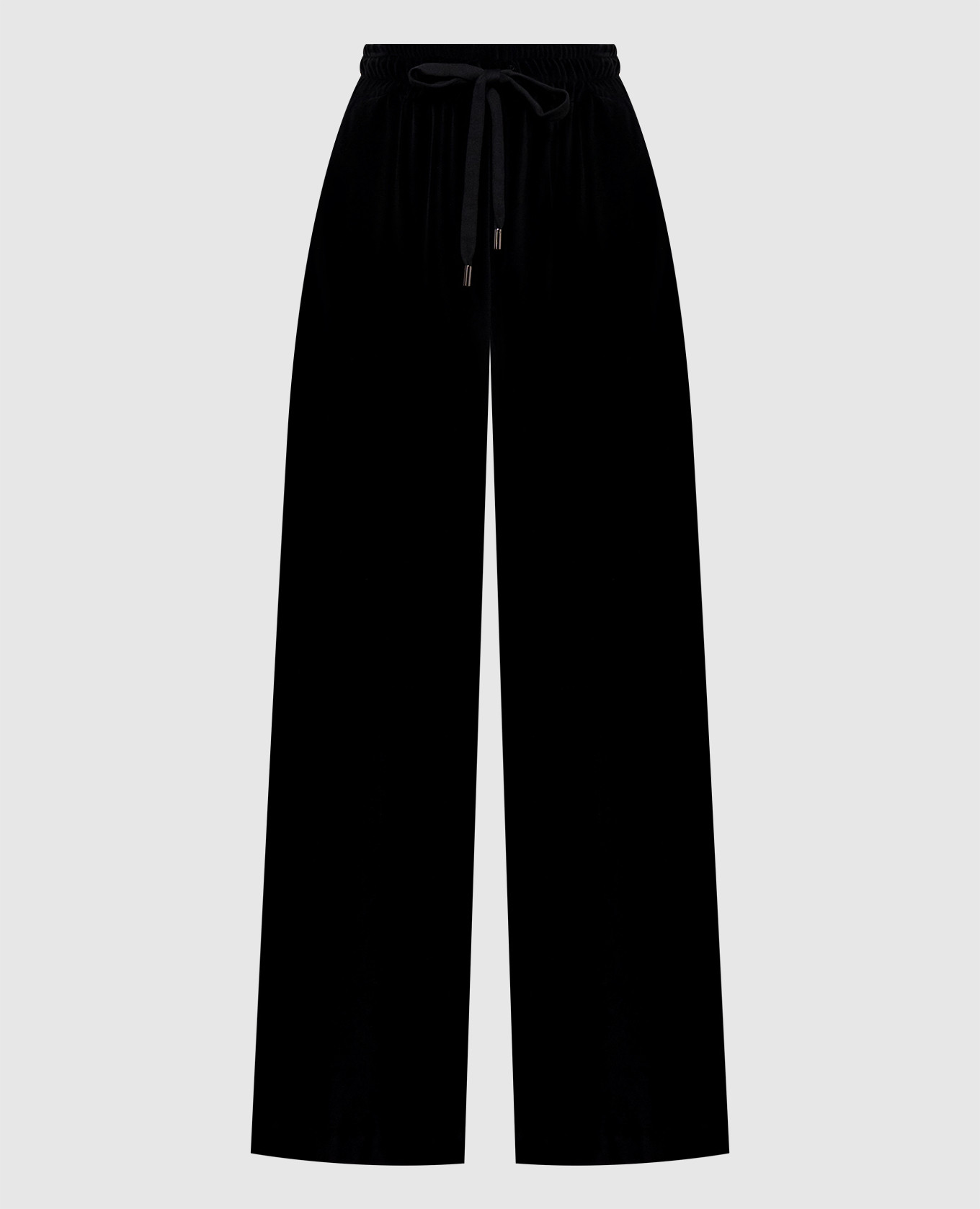 Schwarze Velours-Jogginghose