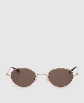 Alexander McQueen Gold sunglasses with logo engraving 861683I3330