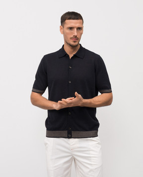 Peserico Blue shirt with linen R59499F129056R