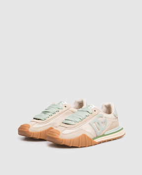 Dolce&Gabbana Beige DG Athletic logo combo sneakers CK2384AZ681