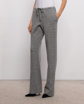 Tom Ford Grey cashmere pants with woven pattern PAJ179JEX200