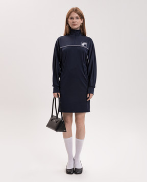 Maison Margiela MM6 Blue dress with contrasting print S62DA0103M25046