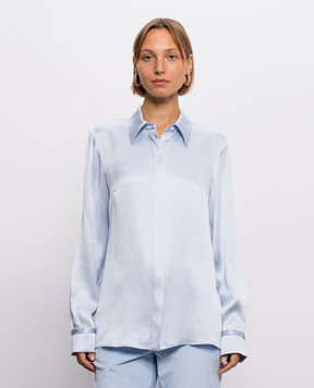 Gabriela Hearst Cruz blue silk blouse 4261178S096