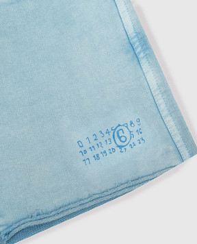 Maison Margiela MM6 Children's blue shorts with emblem M60967MM07L