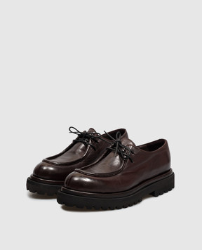 Officine Creative Wisal DD brown leather derby shoes WISALDD125TOTTO