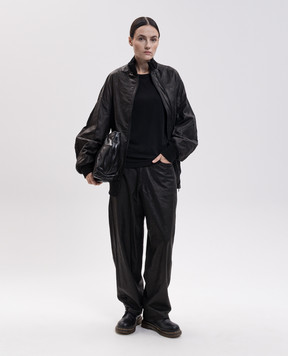Y`S Yamamoto Black leather jacket YWY01700