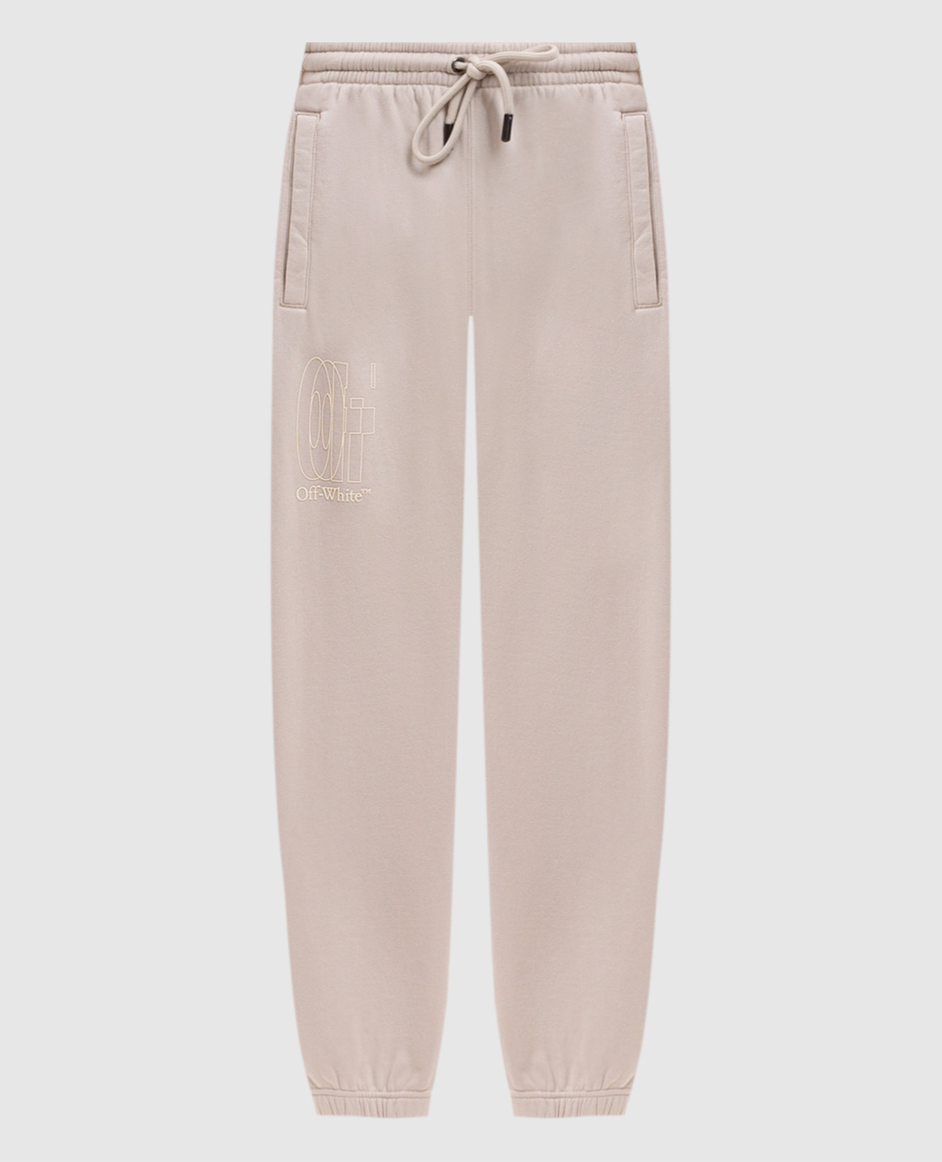 Double Arrow beige joggers