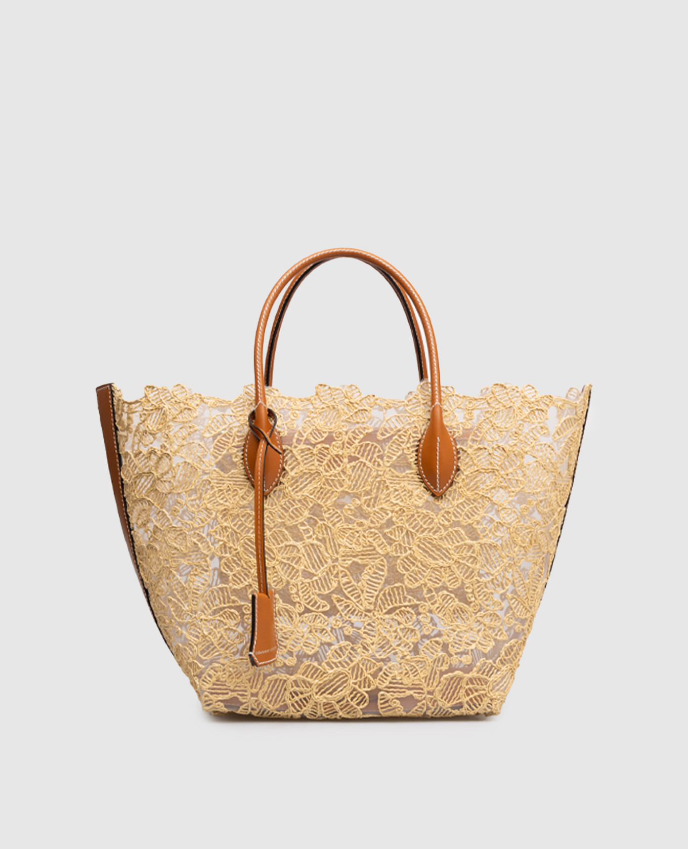

Beige tote bag with embroidery Ermanno Scervino