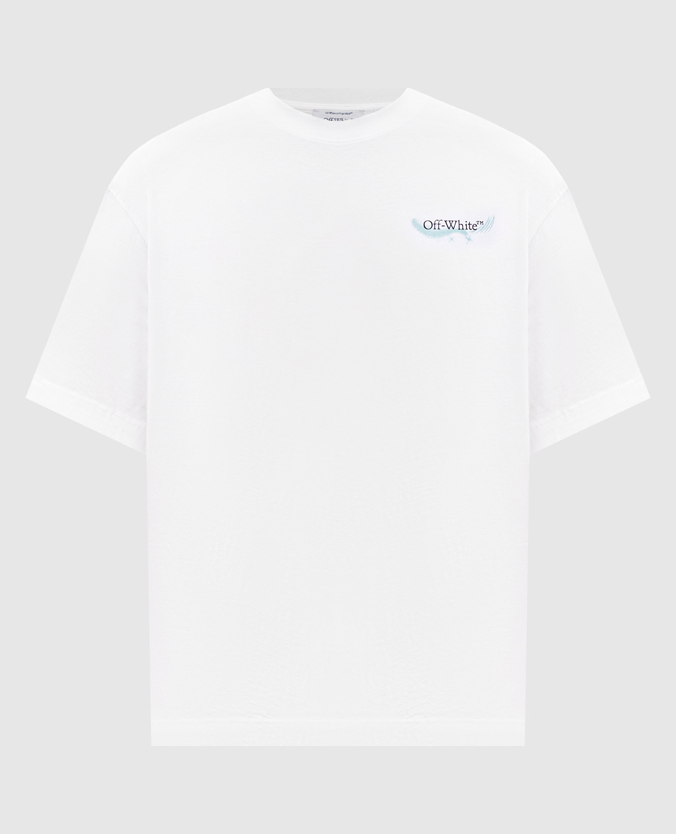 White T-shirt with branded print