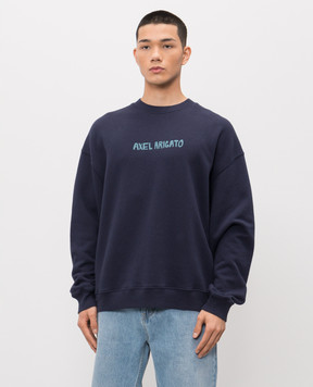 Axel Arigato Norton blue sweatshirt with logo print A3857003