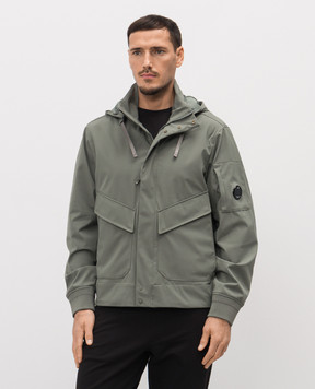 C.P. Company Green jacket with logo patch MOW001A005968A