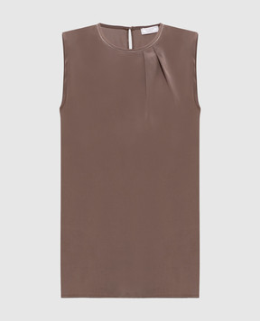 Peserico Brown silk top A0863407325