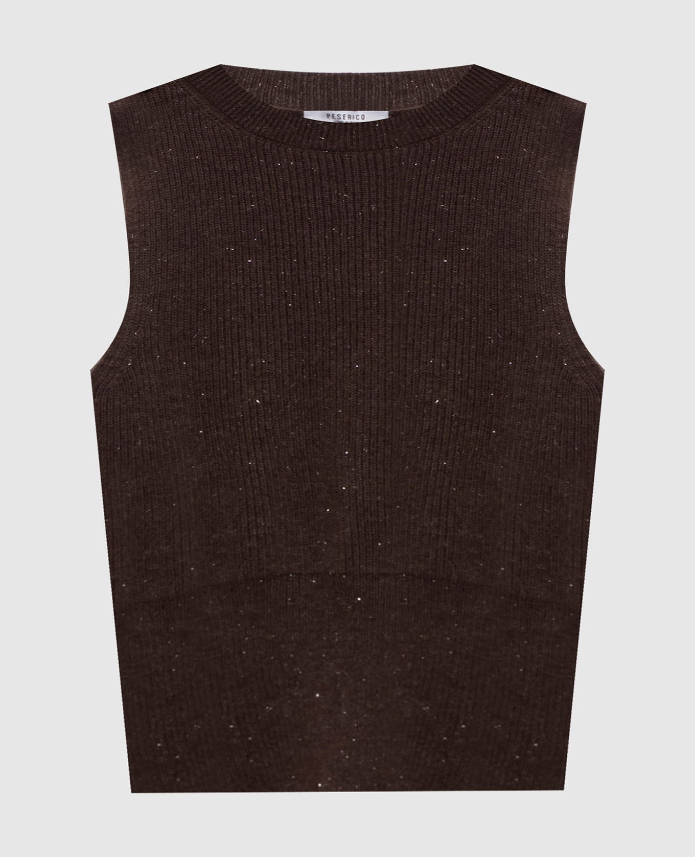 

Brown top with wool and silk Peserico