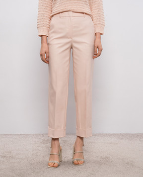 Peserico Pink pants with lapels A04576J001953